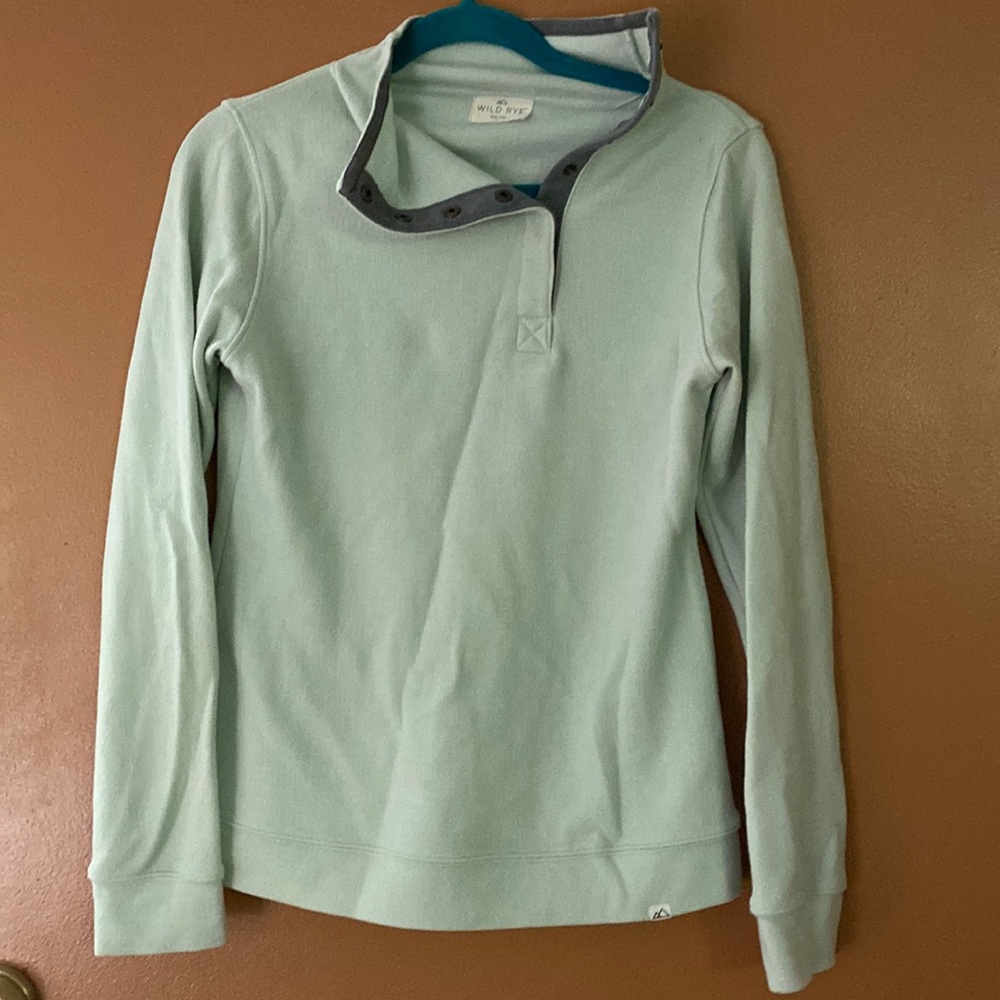 W Wild Rye Asymmetric Quarter Zip Merino Wool Pullover